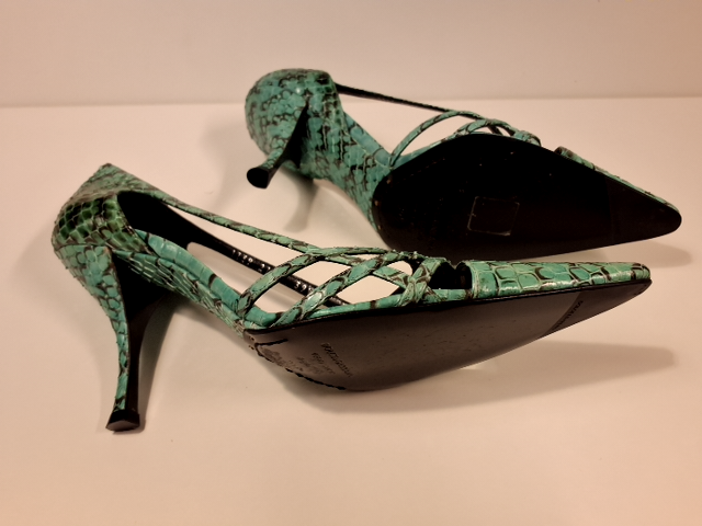 Dolce & Gabbana Sko Grøn slange mønstre